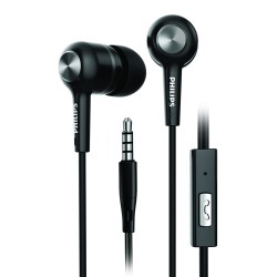 Philips Audio SHE1505 Wired in Ear Earphones with Mic (Black)